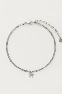 My Jewellery Double Bracelet De Cheville Minimaliste Avec Charms étoile New