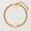 My Jewellery Double Bracelet Minimaliste Avec Pièces De Monnaie Et Perle Online