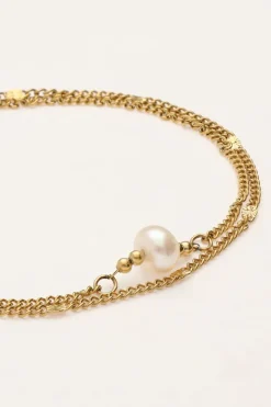 My Jewellery Double Bracelet Minimaliste Avec Pièces De Monnaie Et Perle Online