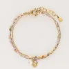 My Jewellery Double Bracelet Multicolore Avec Corde Et Perles Discount