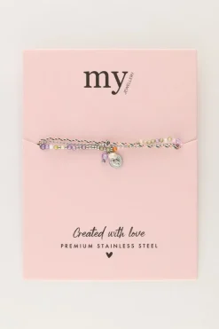 My Jewellery Double Bracelet Multicolore Avec Corde Et Perles Discount