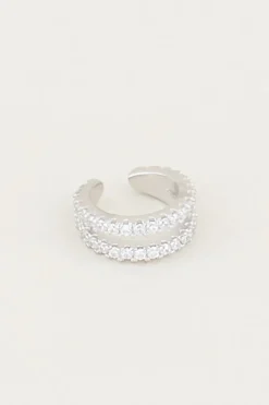 My Jewellery Earcuff à Double Anneau Et Strass Discount