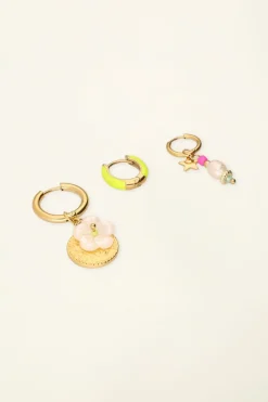 My Jewellery Ensemble De Boucles D'oreilles à Breloques Et Créole Verte Hot