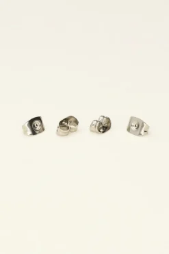 My Jewellery Fermoirs De Boucles D'oreilles En Acier Inoxydable 4 Pièces New