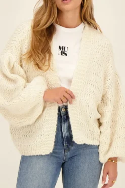 My Jewellery Gilet Beige En Maille épaisse Outlet