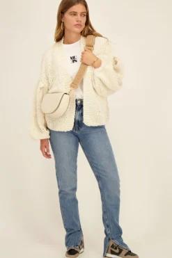 My Jewellery Gilet Beige En Maille épaisse Outlet