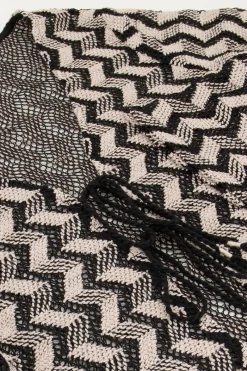 My Jewellery Gilet En Crochet Noir Et Beige Discount