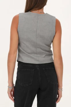 My Jewellery Gilet Avec Nœuds Gris Sale