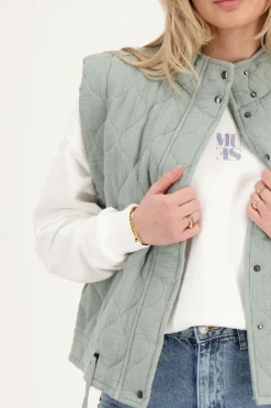 My Jewellery Gilet Matelassé Gris à Boutons-pression Online