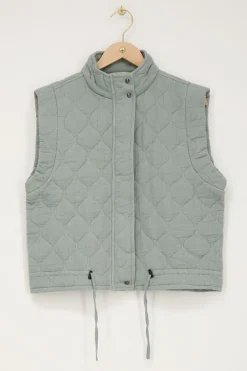 My Jewellery Gilet Matelassé Gris à Boutons-pression Online