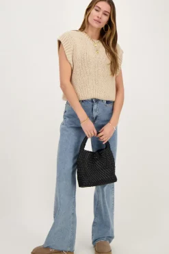 My Jewellery Gilet Sans Manches Beige En Maille Sale
