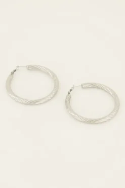 My Jewellery Grandes Boucles D’oreilles à Torsade Discount
