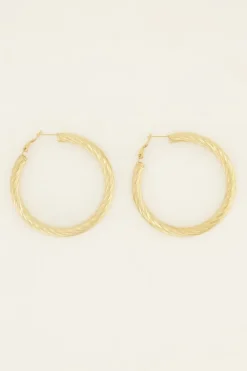 My Jewellery Grandes Boucles D’oreilles à Torsade Discount