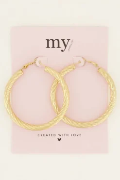 My Jewellery Grandes Boucles D’oreilles à Torsade Discount