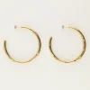 My Jewellery Grandes Boucles D'oreilles "martelées" Hot