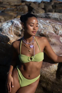 My Jewellery Haut De Bikini Bandeau En Lurex Vert Best