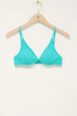 My Jewellery Haut De Bikini Côtelé Clair Bleu Fashion
