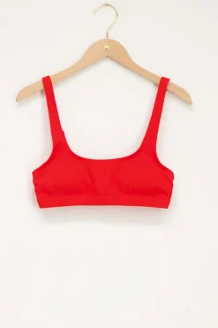 My Jewellery Haut De Bikini Rouge Côtelé New