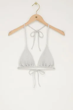 My Jewellery Haut De Bikini Triangle En Lurex Argenté Hot