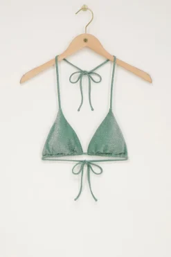 My Jewellery Haut De Bikini Triangle En Lurex Vert New