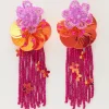 My Jewellery Island Boucles D'oreilles Avec Fleurs Et Brins Roses Clearance