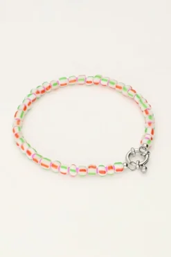 My Jewellery Island Bracelet En Perles Vertes Avec Fermoir Outlet