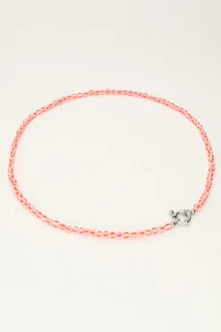 My Jewellery Island Collier De Perles Roses Avec Fermoir Best