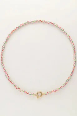My Jewellery Island Collier De Perles Vertes Avec Fermoir Best