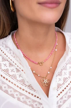My Jewellery Island Collier De Perles Rouges Avec Fermoir Discount