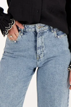 My Jewellery Jean Bleu Denim Flare à Clous Fashion