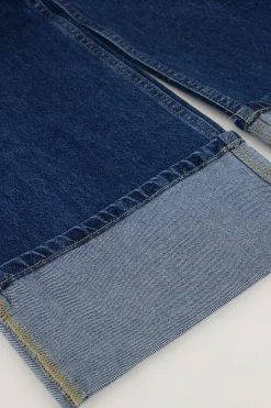 My Jewellery Jean Bleu Foncé Avec Jambes Retroussées Outlet