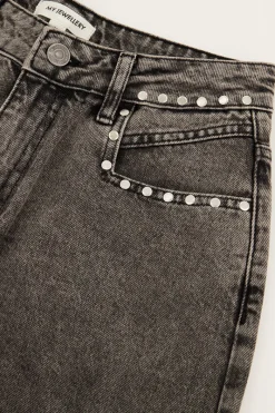 My Jewellery Jean Gris Flare à Clous Sale