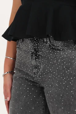 My Jewellery Jean Large Gris Avec Strass Outlet
