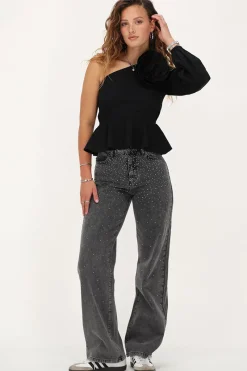 My Jewellery Jean Large Gris Avec Strass Outlet