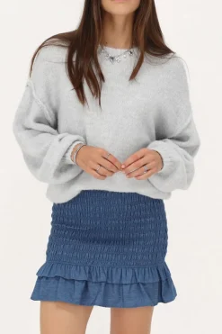My Jewellery Jupe En Denim Bleu Avec Smock New