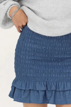 My Jewellery Jupe En Denim Bleu Avec Smock New