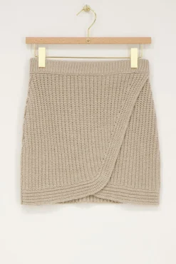 My Jewellery Jupe En Maille Beige Outlet