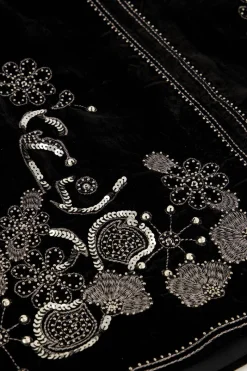 My Jewellery Jupe En Velours Noir Avec Broderie Argentée Online