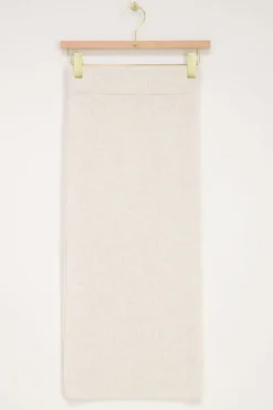 My Jewellery Jupe Midi Structurée Avec Fente Beige Discount