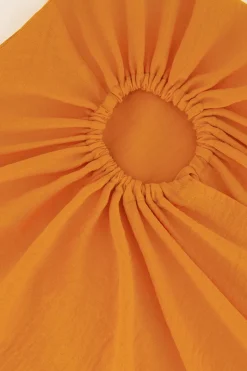 My Jewellery Jupe Midi Orange Avec Détail Nœud Ouvert Discount