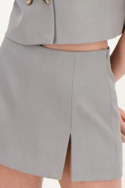 My Jewellery Jupe-short e Avec Mini Fente Gris Hot
