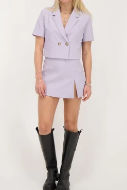 My Jewellery Jupe-short Lilas Avec Mini Fente Violet/Violet clair New