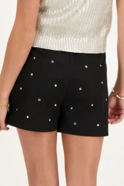 My Jewellery Jupe-short Noire Avec Clous Hot