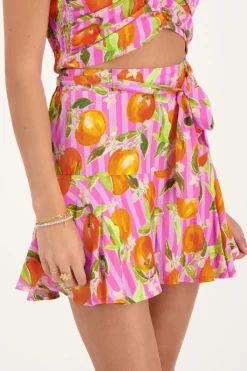 My Jewellery Jupe-short Rose à Imprimé Orange Clearance
