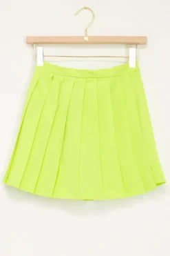 My Jewellery Jupe-short Plissée Vert citron Sale