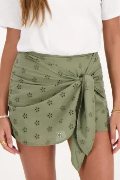 My Jewellery Jupe-short e Avec Broderie Florale Vert Fashion