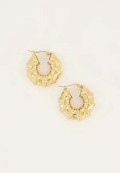 My Jewellery Larges Boucles D’oreilles Tendance Avec Arêtes Côtelées Best