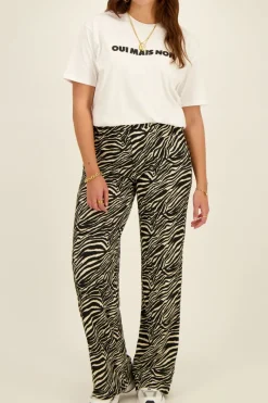 My Jewellery Legging Flare Zébré Noir & Blanc New