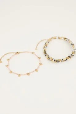 My Jewellery Lot De Bracelets De Cheville Beige Style Tressé Online