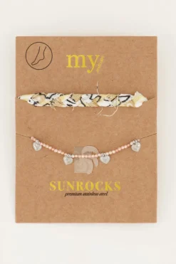 My Jewellery Lot De Bracelets De Cheville Beige Style Tressé Online